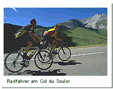 Radfahrer am Col du Soulor